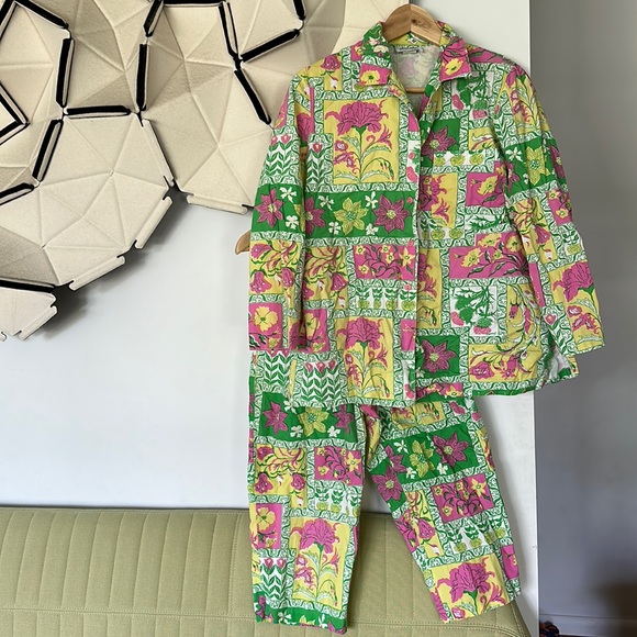 Vintage Pants - Vintage Sanabel, sport, petite small bright floral set